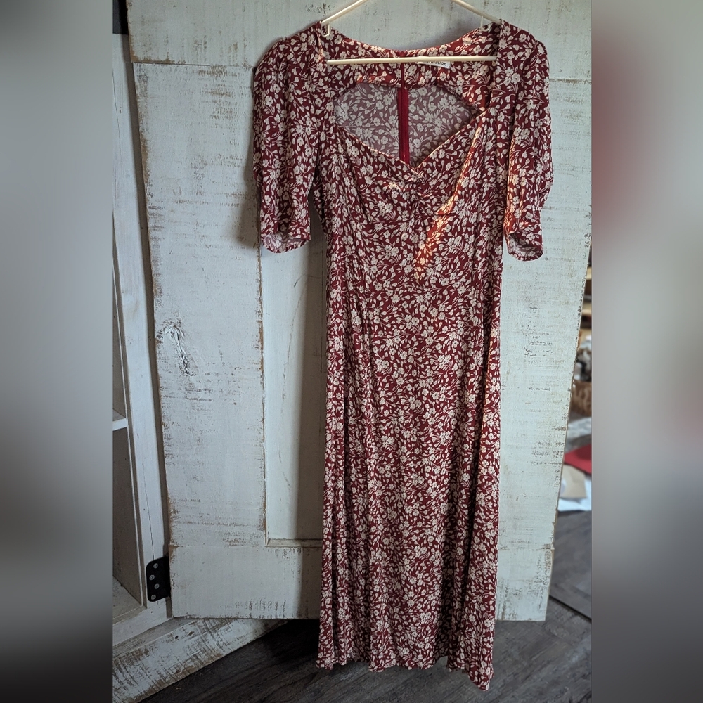 Red Reformation midi dress